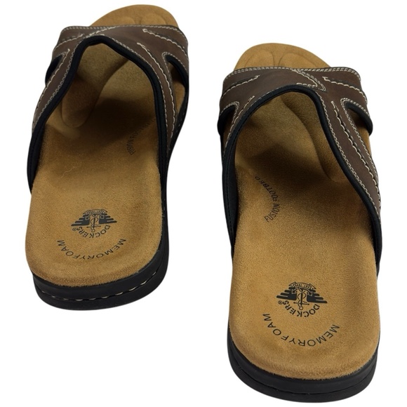 Dockers Sunland Casual Comfort Shoes Slide Sandal Dark Brown Mens 13M - Picture 11 of 15